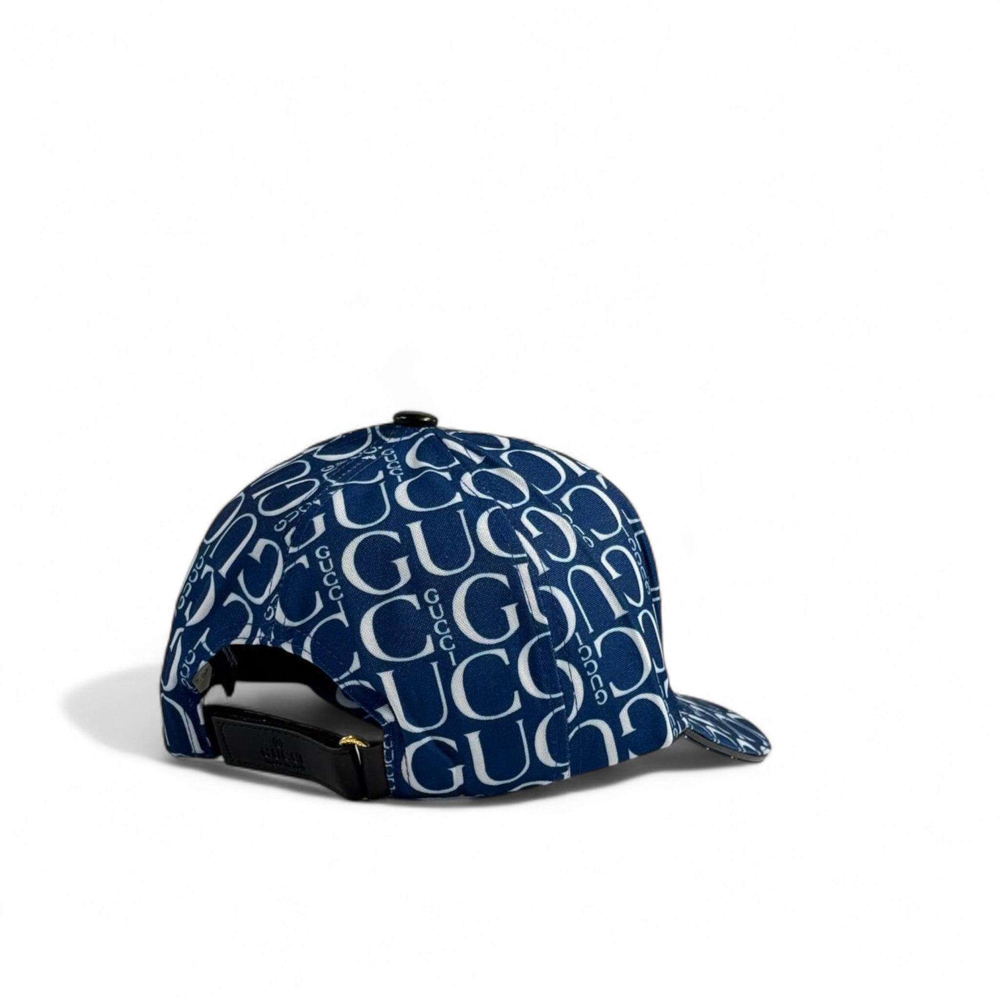🧢 Gucci Oversized G Monogram Cap – Navy Blue 💙✨