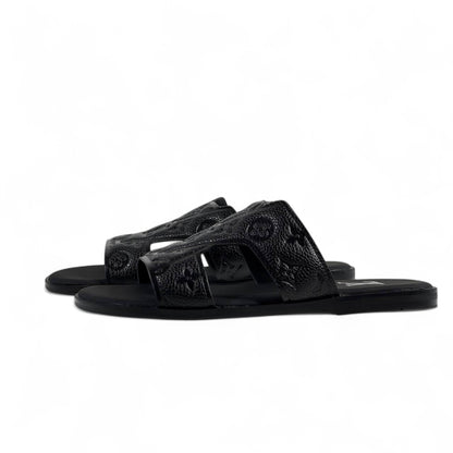 👡 Louis Vuitton Monogram Eclipse Slides – Black Edition