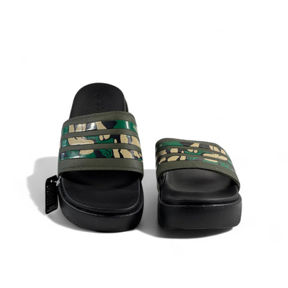 🟢 Adidas Camo Slides – Streetwear Limited Edition