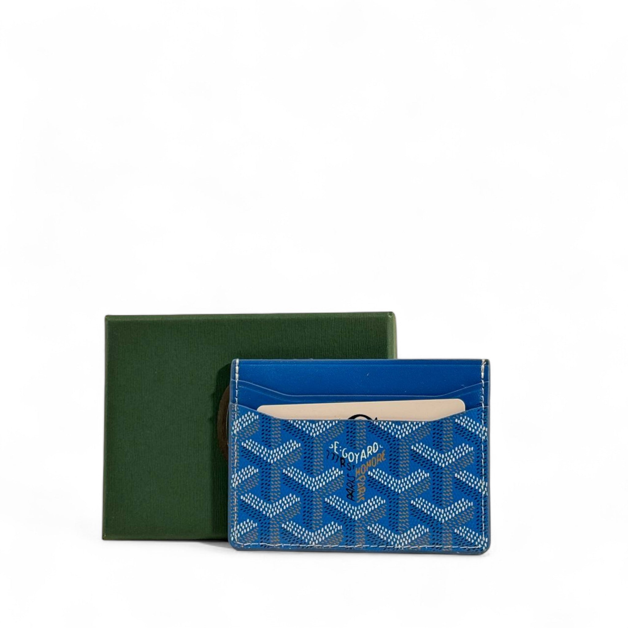 🔹 Goyard Saint-Sulpice Card Holder – Royal Blue