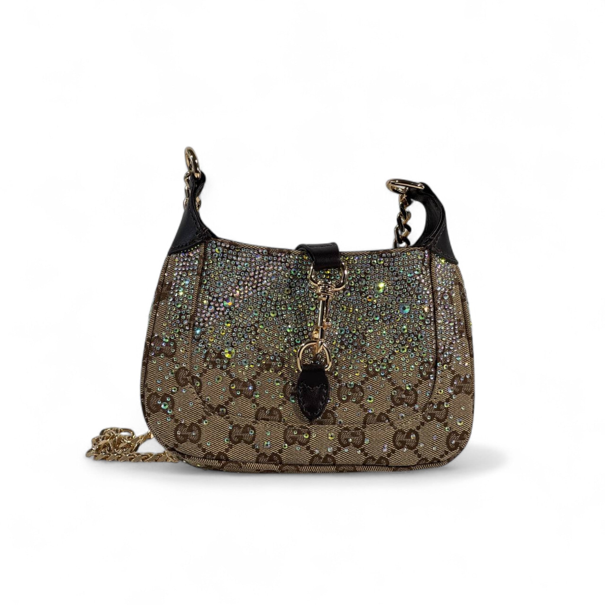👜 Gucci Crystal Embellished GG Shoulder Bag – Limited Edition Sparkle