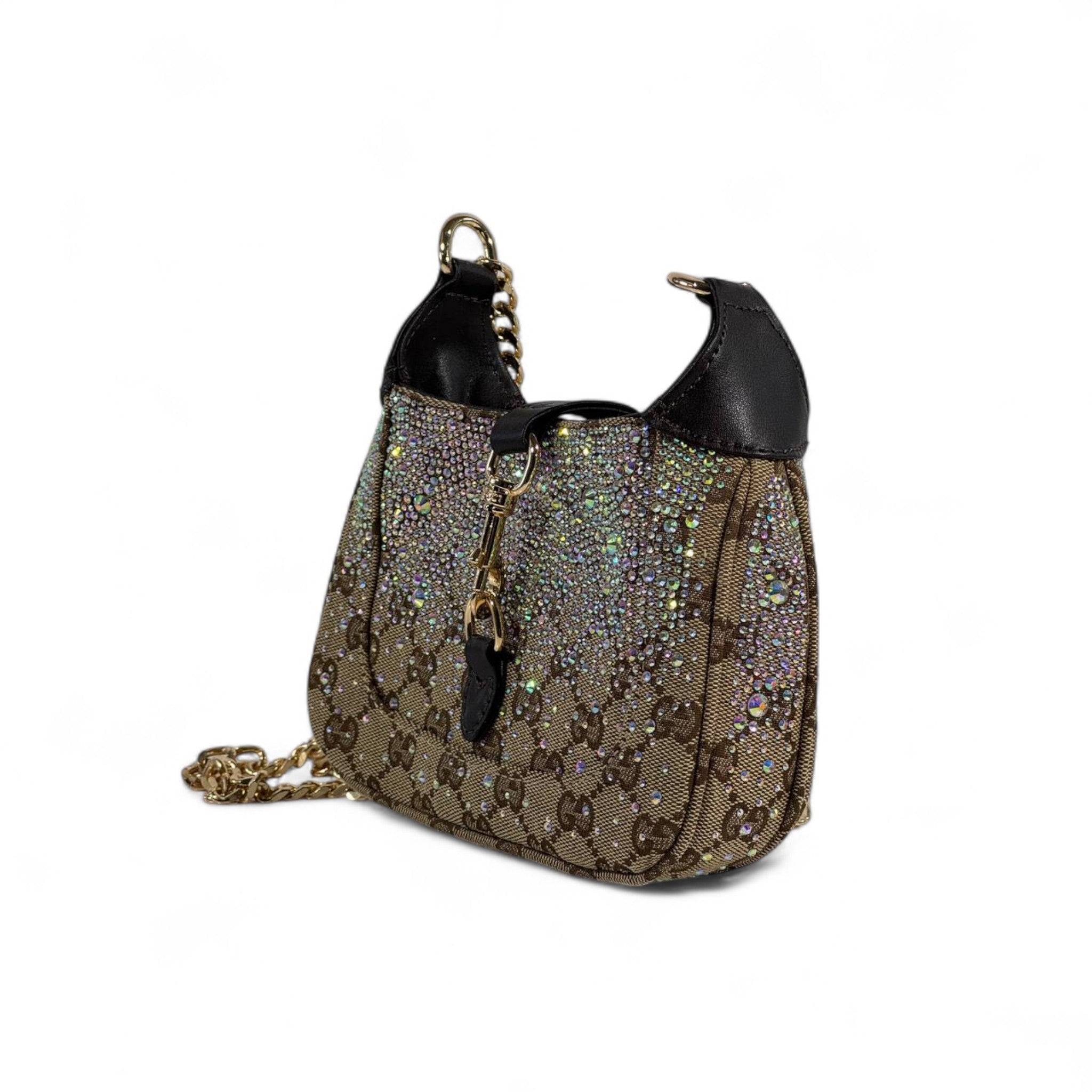 👜 Gucci Crystal Embellished GG Shoulder Bag – Limited Edition Sparkle