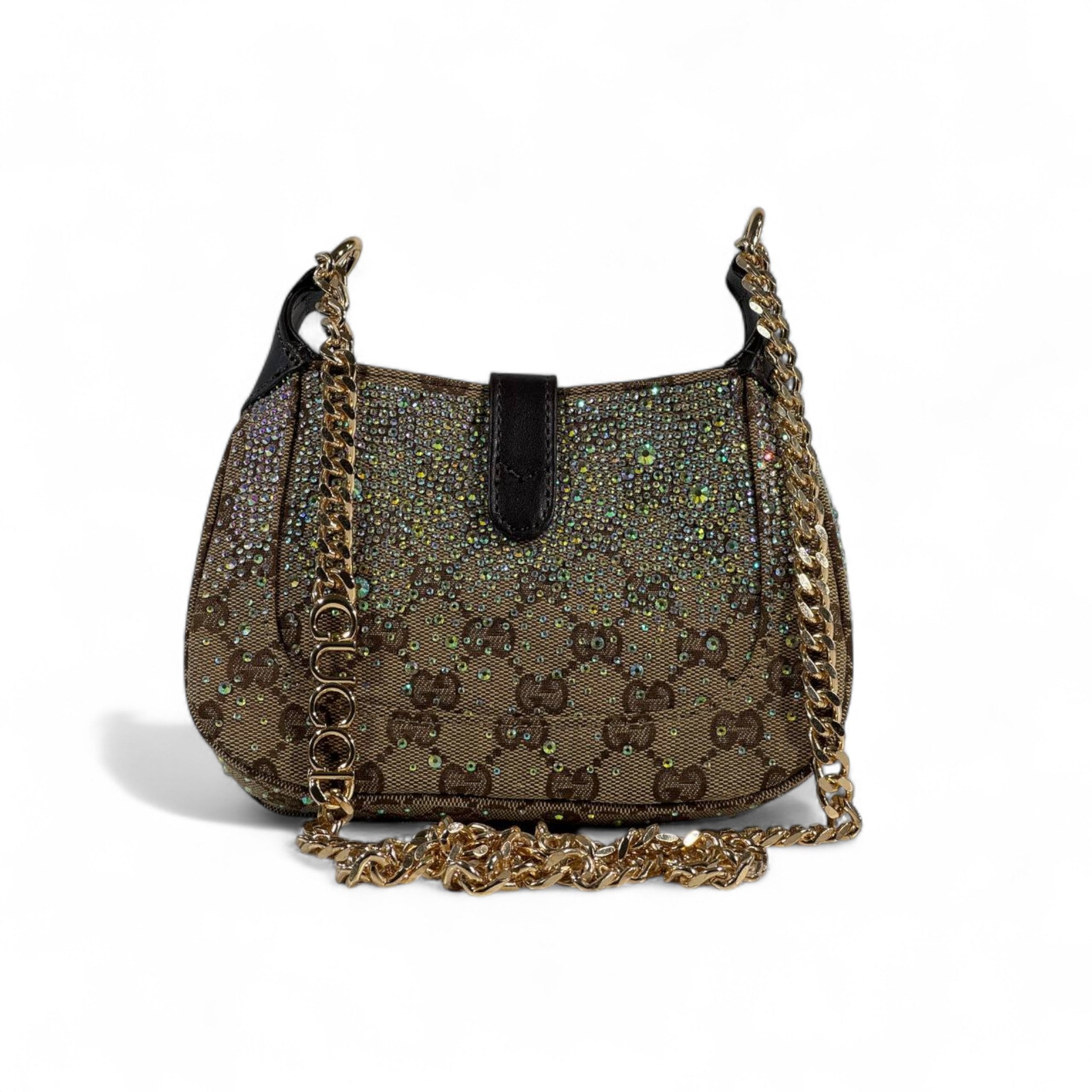 👜 Gucci Crystal Embellished GG Shoulder Bag – Limited Edition Sparkle