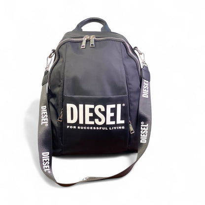 DIESEL Black Logo Backpack 🎒 – Bold Style for Everyday Adventures