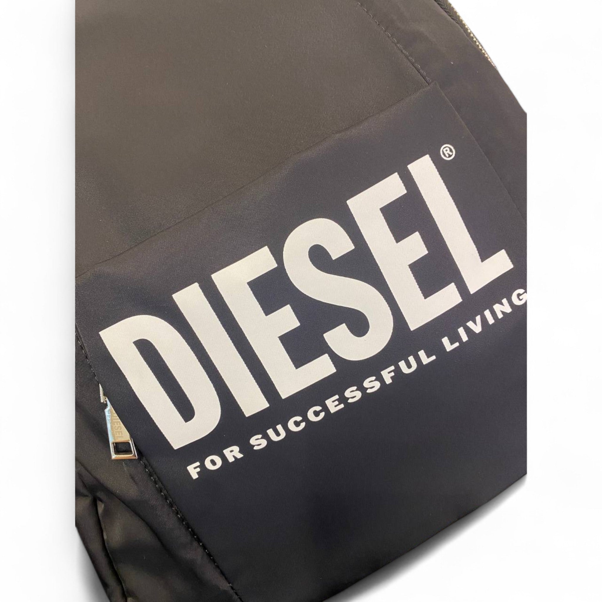 DIESEL Black Logo Backpack 🎒 – Bold Style for Everyday Adventures