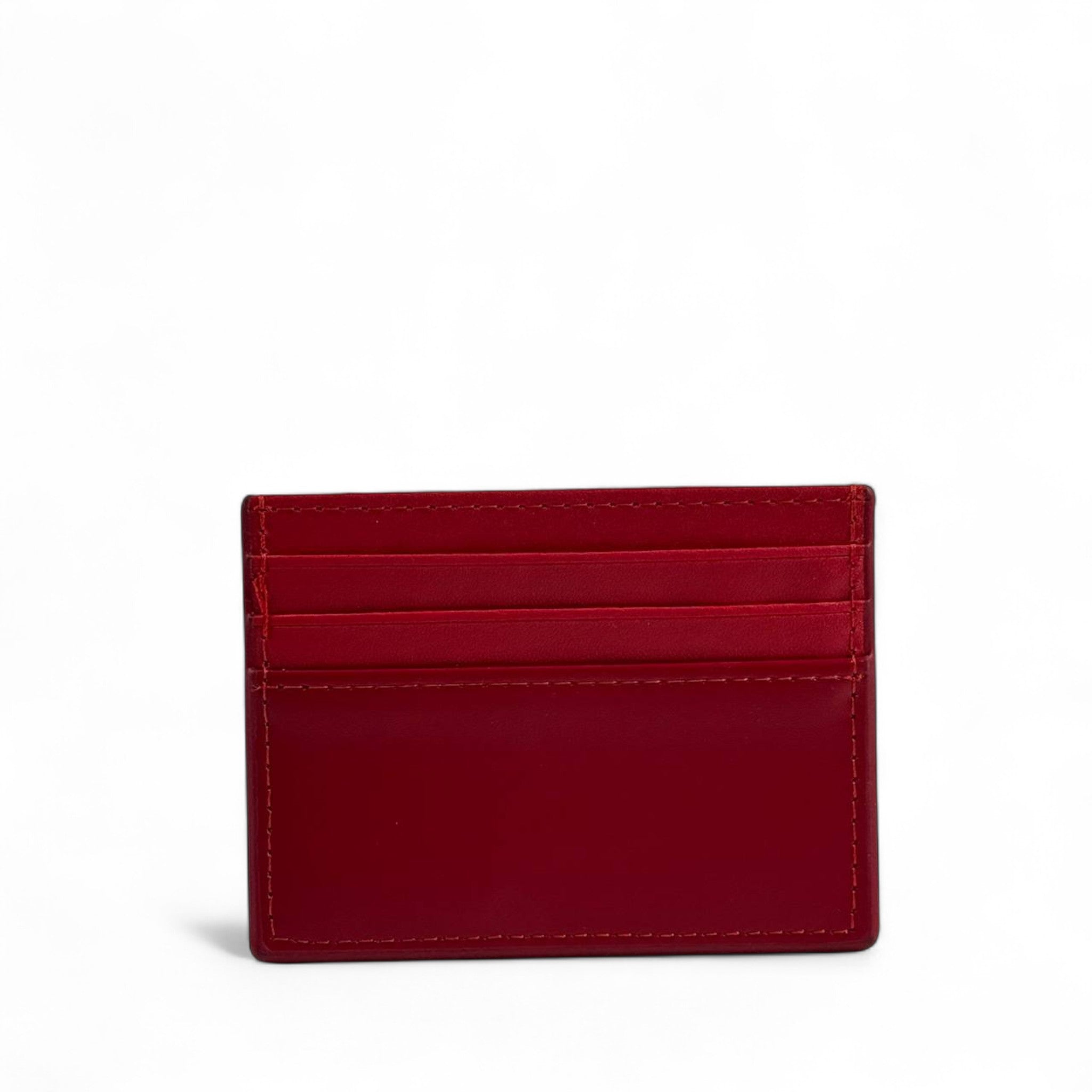 🔴 Rolex Red Leather Card Holder – Minimalist Luxury with Iconic Detail