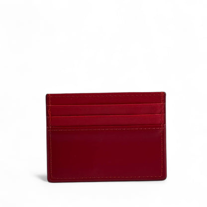 🔴 Rolex Red Leather Card Holder – Minimalist Luxury with Iconic Detail