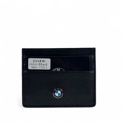 🖤 BMW Black Leather Card Holder – Drive Luxury, Carry Prestige
