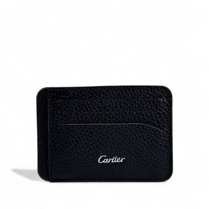 🖤 Cartier Black Leather Card Holder – Refined Luxury, Timeless Craftsmanship