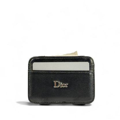 ⚫ Dior Black Leather Card Holder – Minimalist Luxury for Everyday Use