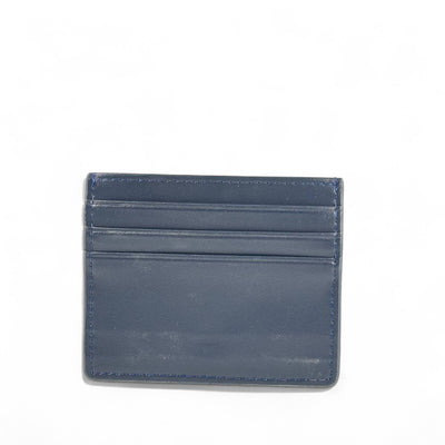 Fendi Blue Leather Card Holder – Refined Minimalism
