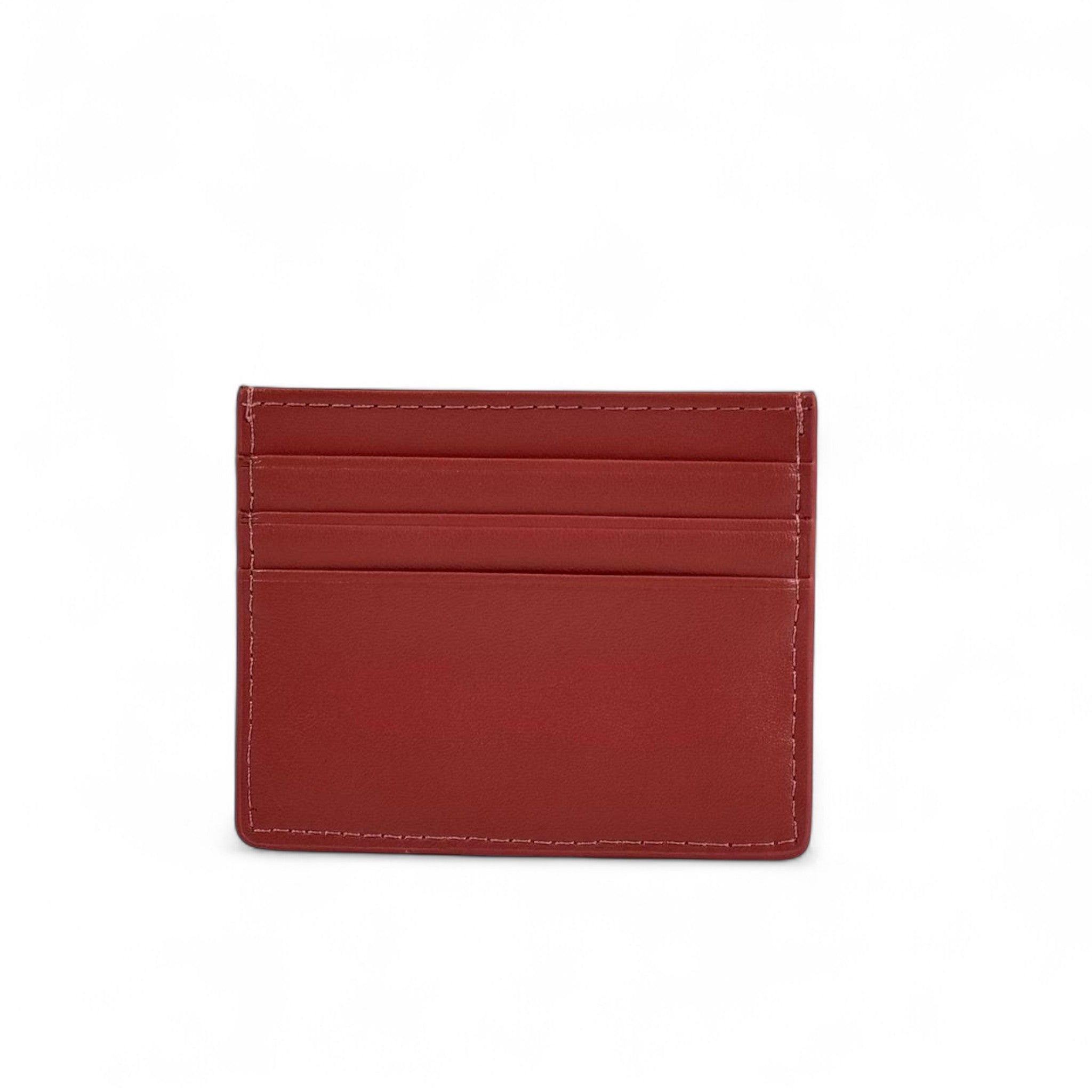 ❤️ Fendi Red Leather Card Holder – Bold Elegance