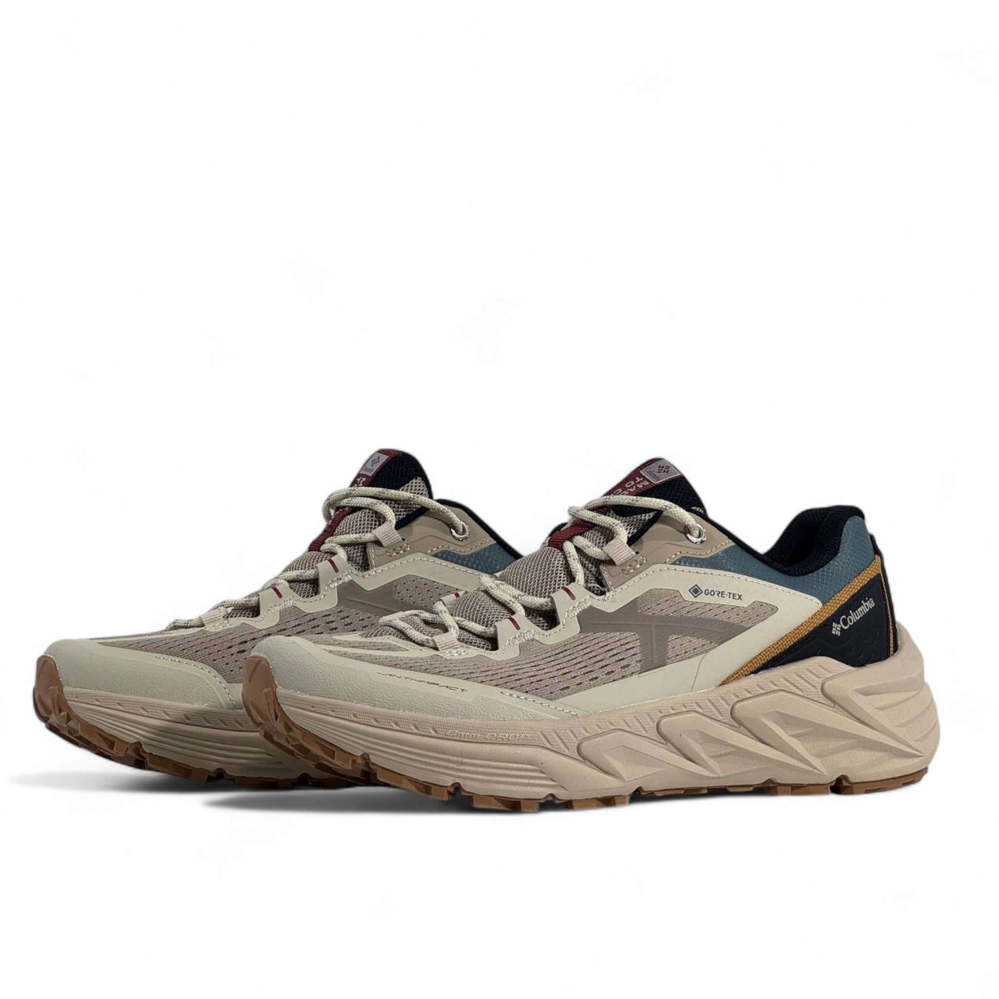 🥾 Columbia GORE-TEX Trail Sneakers – Beige & Multi-Tone