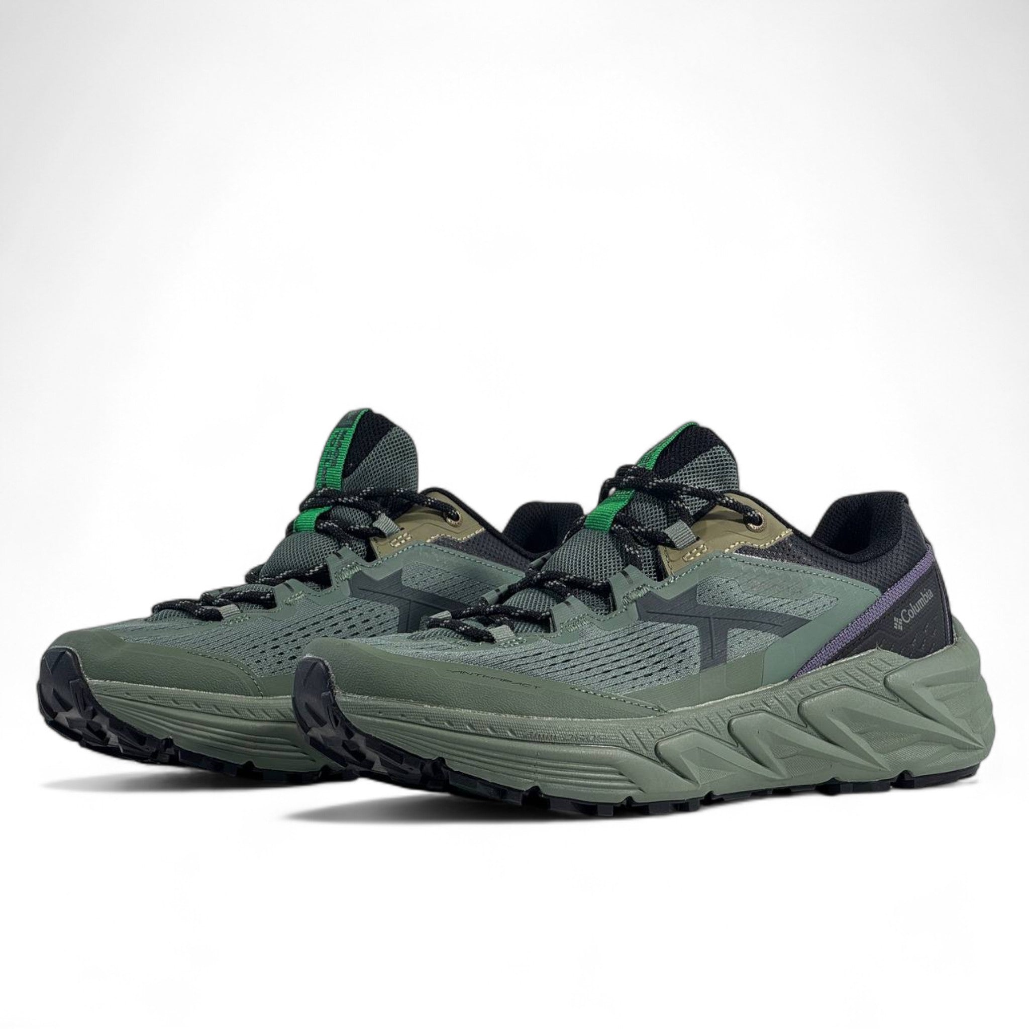🟢 Columbia GORE-TEX Trail Sneakers – Forest Green