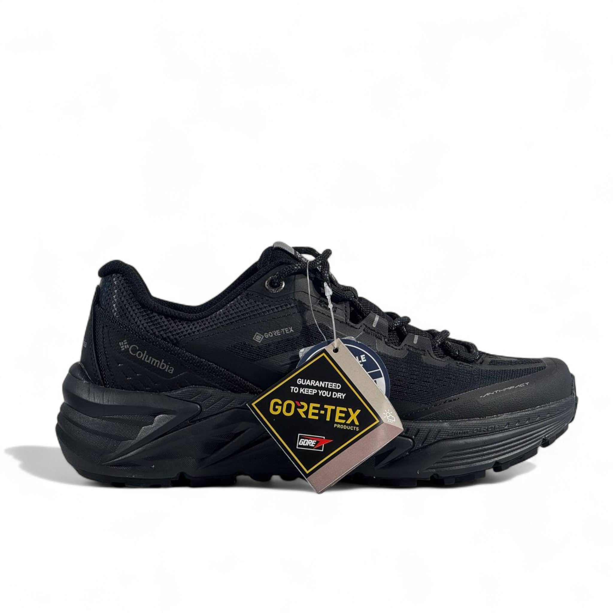 🖤 Columbia GORE-TEX Trail Sneakers – Triple Black