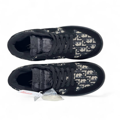 🖤 Dior x Nike Low-Top Sneakers – Black Monogram