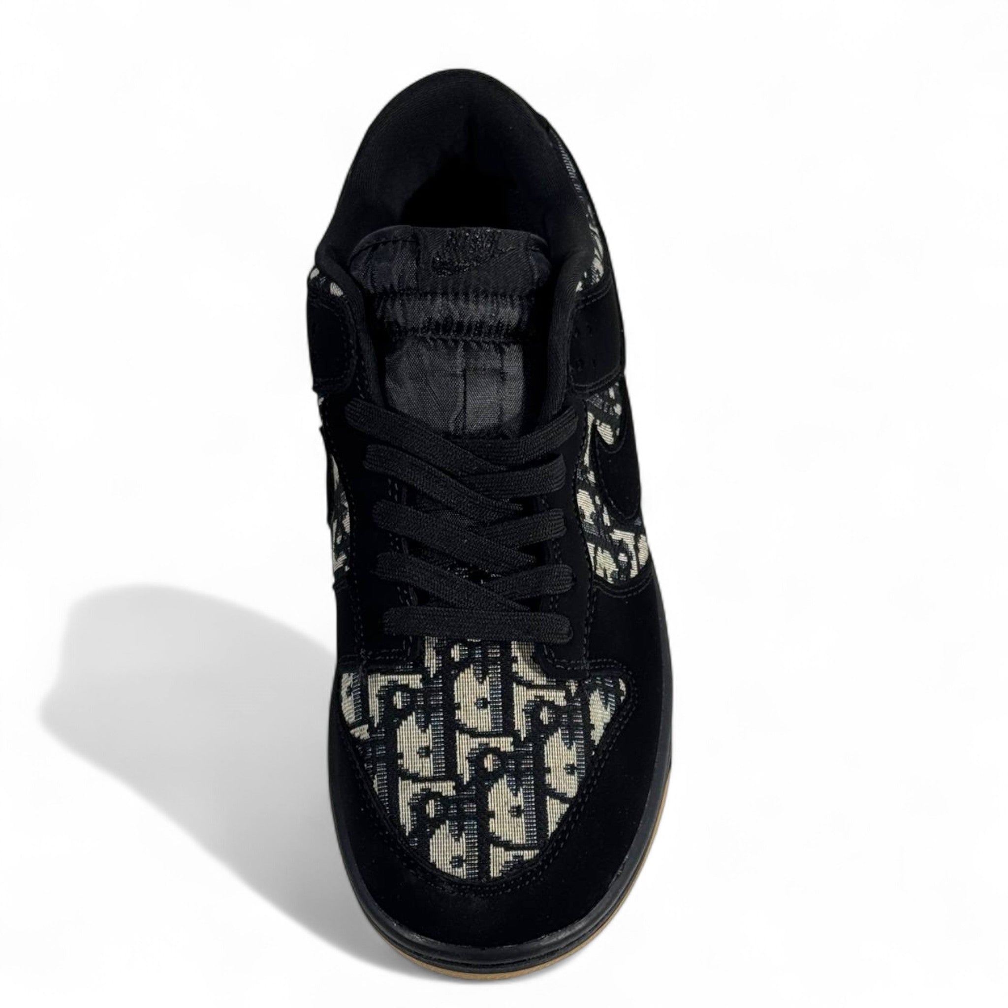 🖤 Dior x Nike Low-Top Sneakers – Black Monogram