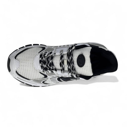 ⚡ Diesel White & Silver Chunky Sneakers – Futuristic Streetwear