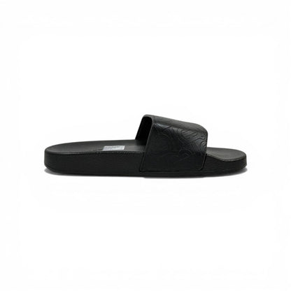 BURBERRY Luxury Black Slide Sandals – Embossed Monogram Comfort & Premium Streetwear 👟✨