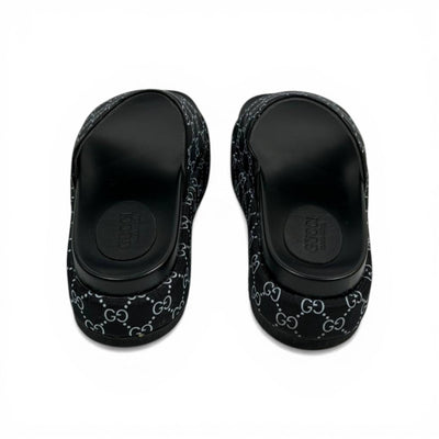 GUCCI Luxury Black Platform Slide Sandals – GG Monogram Statement & Premium Streetwear 👟✨