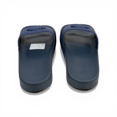 VERSACE Luxury Navy Blue Slide Sandals – Medusa Icon Design & Premium Comfort 👟✨
