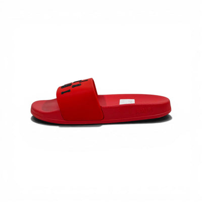 AMIRI Luxury Red Slide Sandals – Bold Logo Design & Statement Streetwear 👟🔥