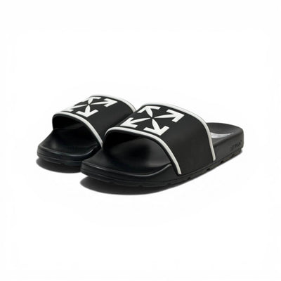 OFF-WHITE Luxury Black Slide  – Iconic Arrow Logo Design & Premium Streetwear 👟✨