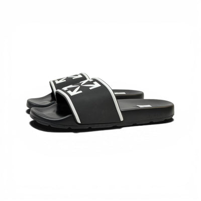 OFF-WHITE Luxury Black Slide  – Iconic Arrow Logo Design & Premium Streetwear 👟✨