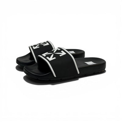 OFF-WHITE Luxury Black Slide  – Iconic Arrow Logo Design & Premium Streetwear 👟✨