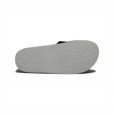 CALVIN KLEIN Luxury Black & White Slide Sandals – CK Logo Design & Everyday Comfort 👟✨