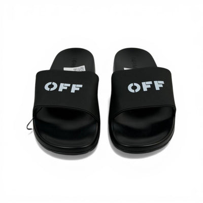 OFF-WHITE Luxury Black Slide Sandals – Minimal OFF Logo Design & Everyday Comfort 👟✨
