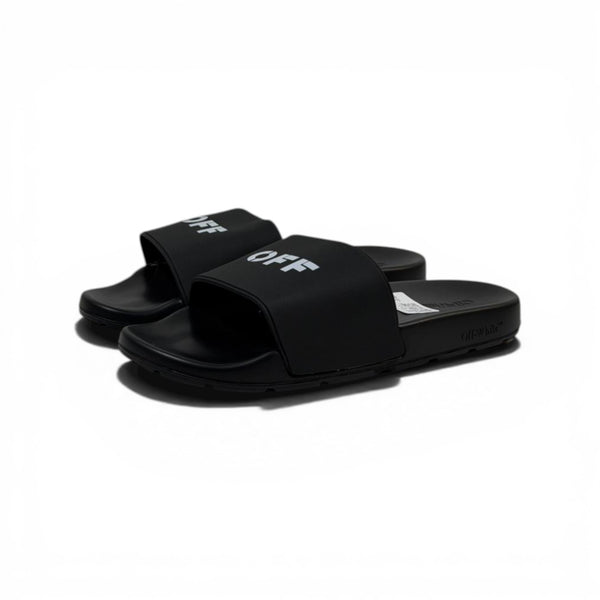 OFF-WHITE Luxury Black Slide Sandals – Minimal OFF Logo Design & Everyday Comfort 👟✨