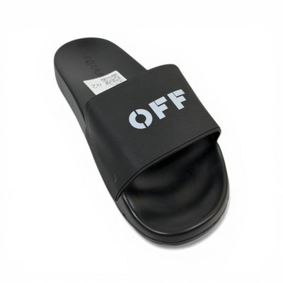 OFF-WHITE Luxury Black Slide Sandals – Minimal OFF Logo Design & Everyday Comfort 👟✨