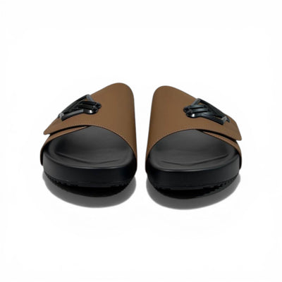 BALENCIAGA Luxury Brown Slide – Statement Logo Design & Premium Minimal Style 👟✨