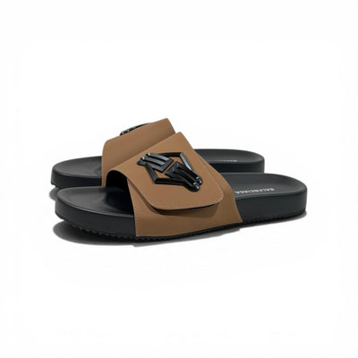 BALENCIAGA Luxury Brown Slide – Statement Logo Design & Premium Minimal Style 👟✨