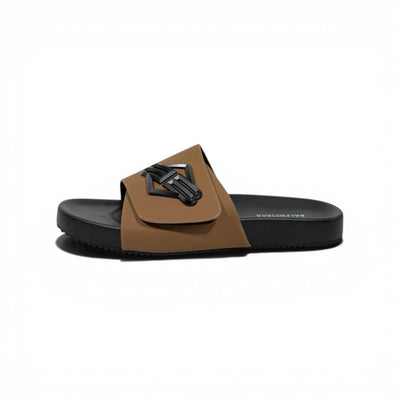 BALENCIAGA Luxury Brown Slide – Statement Logo Design & Premium Minimal Style 👟✨
