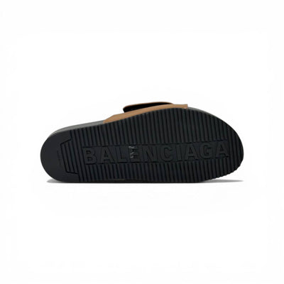 BALENCIAGA Luxury Brown Slide – Statement Logo Design & Premium Minimal Style 👟✨