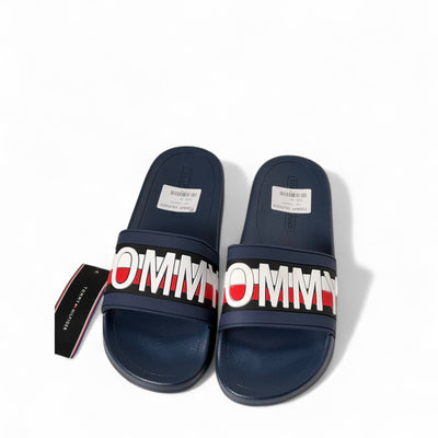 Tommy Hilfiger Navy Slides – Bold Logo Style for Men