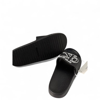⚫ Calvin Klein Black Slides – Classic CK Logo for Men 👟