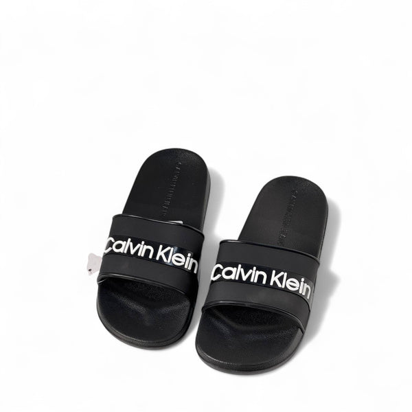 Calvin Klein Jeans Slides – Black & White | Sleek Urban Comfort 🖤🕶️✨