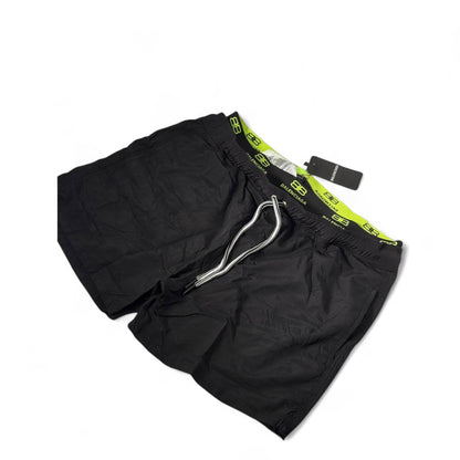 Balenciaga-Inspired Swim Shorts – Black with Neon Green BB Waistband 💚🖤🔥