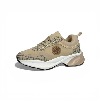 🤍✨ Tory Burch Monogram Chunky Sneakers – Beige Luxury Style ✨🤍