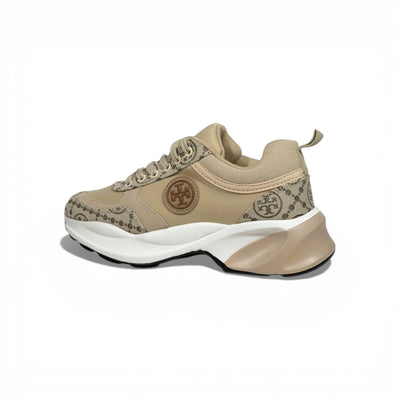 🤍✨ Tory Burch Monogram Chunky Sneakers – Beige Luxury Style ✨🤍