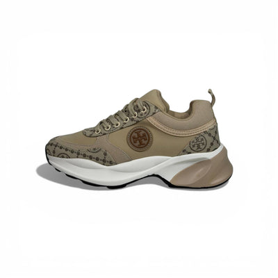 🤍✨ Tory Burch Monogram Chunky Sneakers – Beige Luxury Style ✨🤍