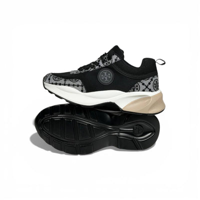 🖤✨ Tory Burch Monogram Chunky Sneakers – Black Luxury Edition ✨🖤