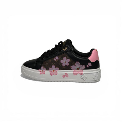 🖤🌸 Louis Vuitton Sakura Low-Top Sneakers – Black & Pink Luxury Edition 🌸🖤