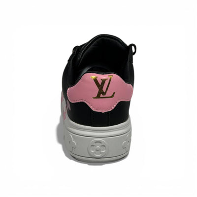 🖤🌸 Louis Vuitton Sakura Low-Top Sneakers – Black & Pink Luxury Edition 🌸🖤
