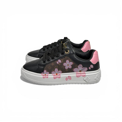 🖤🌸 Louis Vuitton Sakura Low-Top Sneakers – Black & Pink Luxury Edition 🌸🖤