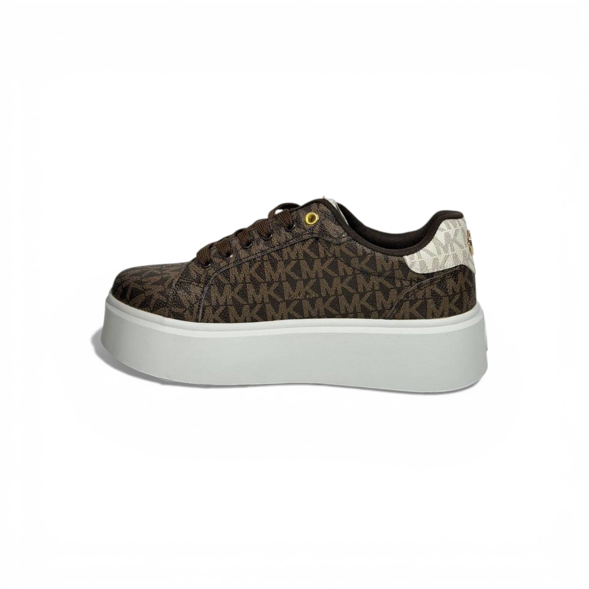 🤎✨ Michael Kors Platform Logo Sneakers – Brown Signature Edition ✨🤎
