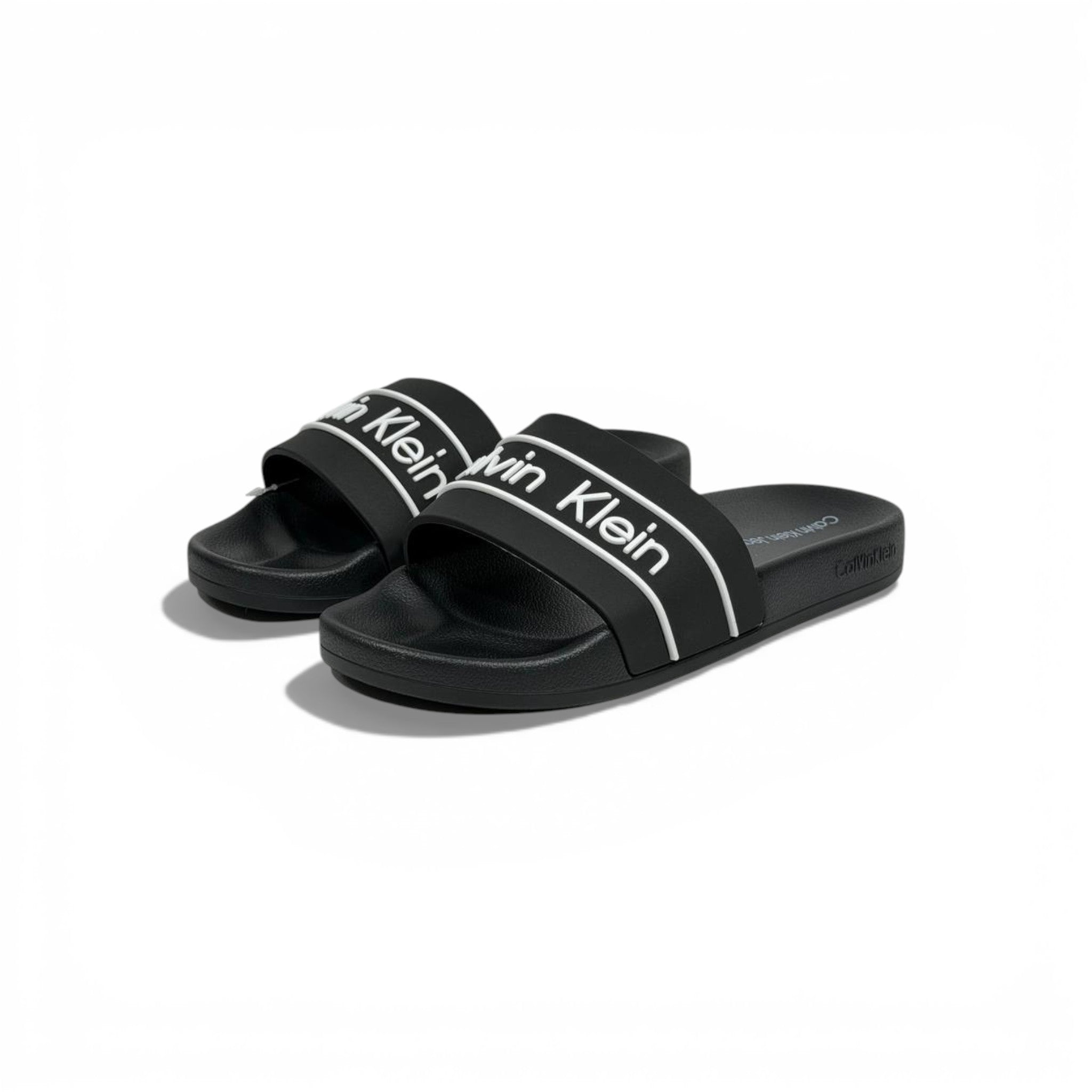 🖤✨ Calvin Klein Logo Slide Slippers – Black Minimal Style ✨🖤